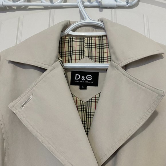 Dolce & Gabbana Cream Neutral Coat with Waist Tie - Picture 3 of 4
